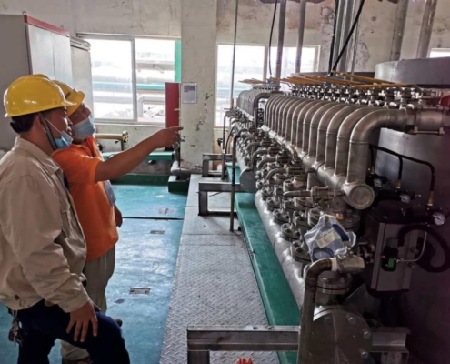 filter in use with workshop people
