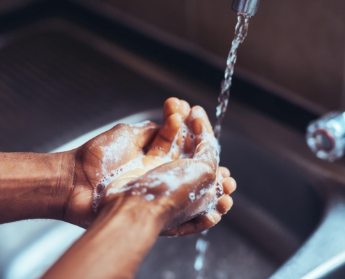 Washing hands