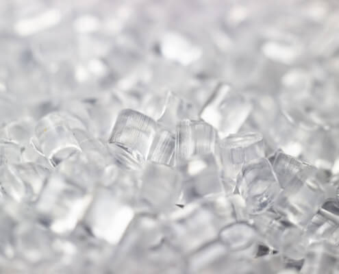 Clear recycling pellets