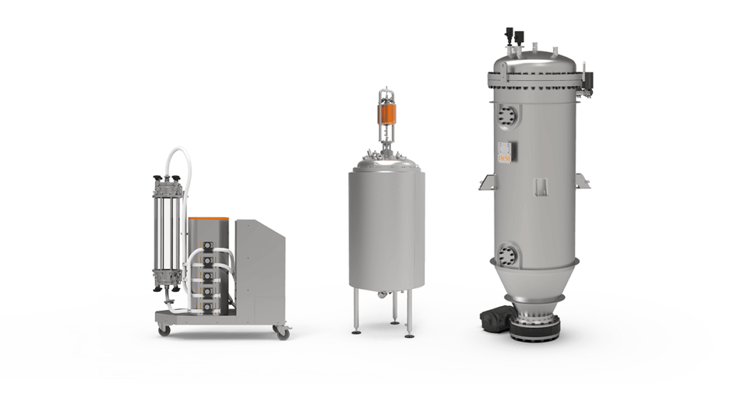 FUNDALOOP single-use filters, FUNDAMIX vibratory mixers and FUNDABAC candle filters